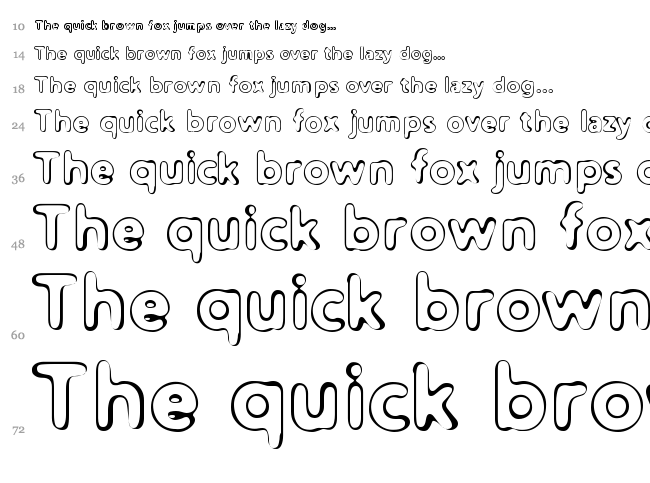 Distro II font waterfall
